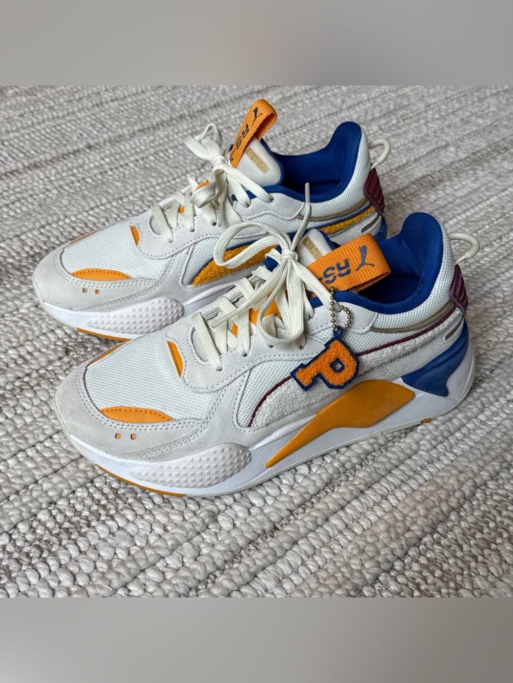 Puma RS-X Heritage Sneaker Womens 8.5 White Suede Running Jogging Streetwear